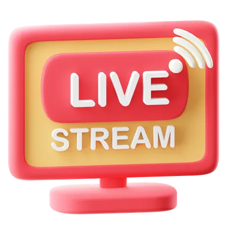 Live Stream  3D Icon
