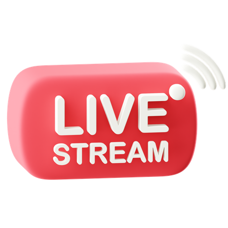 Live Stream  3D Icon