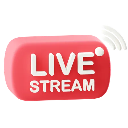 Live Stream  3D Icon