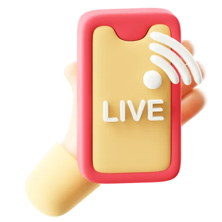 Live Stream  3D Icon