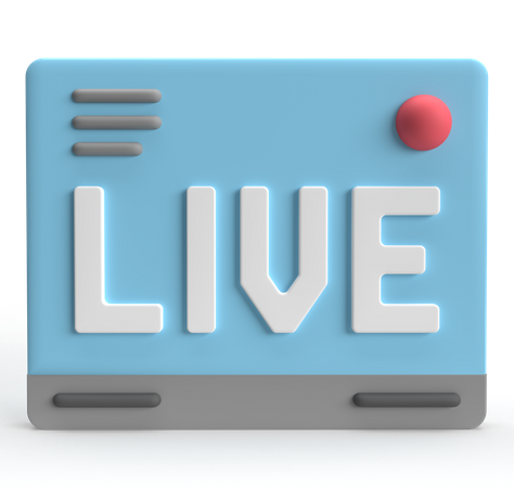 Live Stream  3D Icon