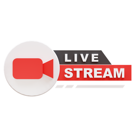 Live Stream  3D Icon