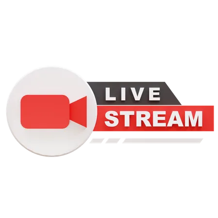 Live Stream  3D Icon