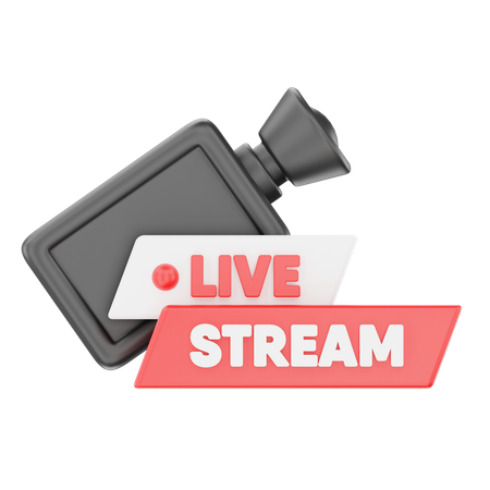 Live Stream  3D Icon