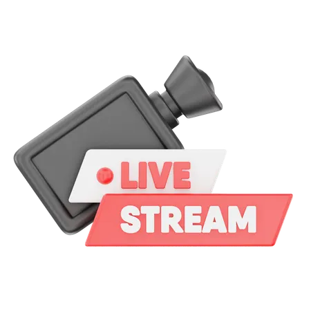 Live Stream  3D Icon