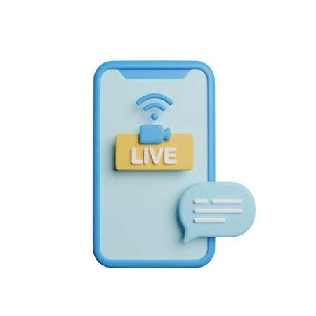 Live Stream 3D Icon