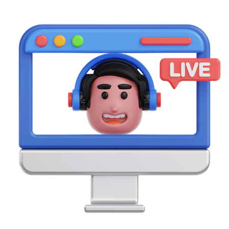 Live Streamer  3D Icon