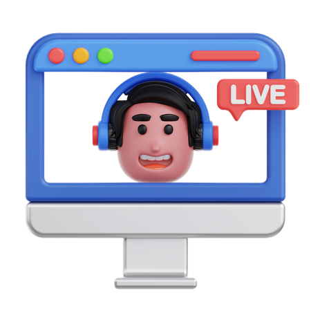Live Streamer  3D Icon