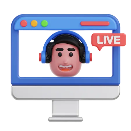 Live Streamer  3D Icon