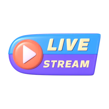 This Is Live Streaming 3 D Render Illustration Icon It Comes As A High Resolution PNG File Isolated On A Transparent Background The Available 3 D Model File Formats Include BLEND OBJ FBX And GLTF 3D Icon
