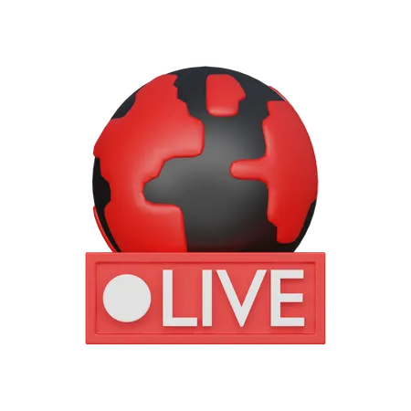 Live Streaming Logo 24 3 D Icon 3D Icon