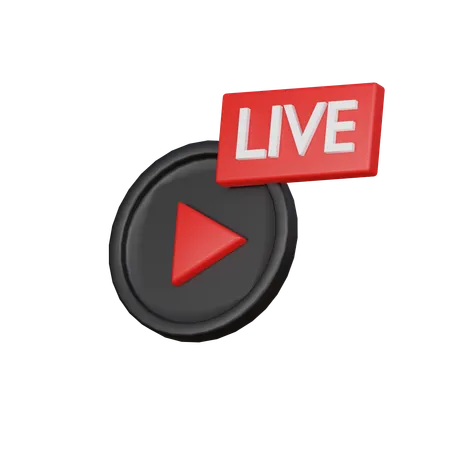 Live Streaming Logo 17 3 D Icon 3D Icon