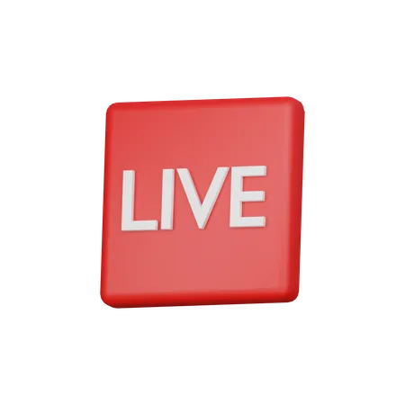 Live Streaming Logo 13 3 D Icon 3D Icon