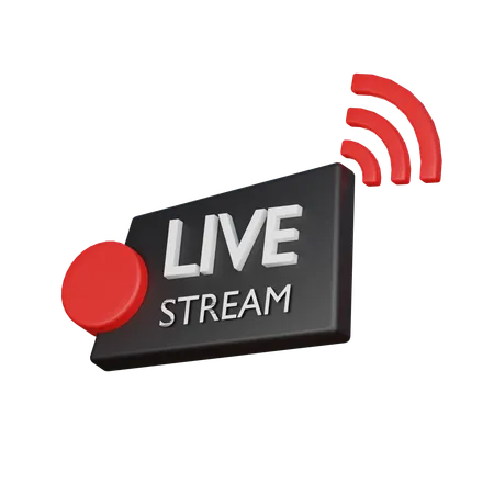 Live Streaming Logo 23 3 D Icon 3D Icon