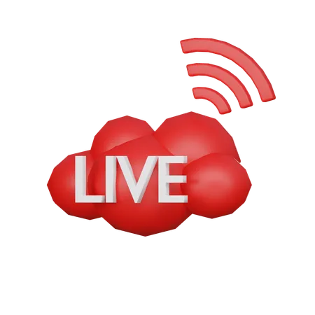 Live Streaming Logo 20 3 D Icon 3D Icon