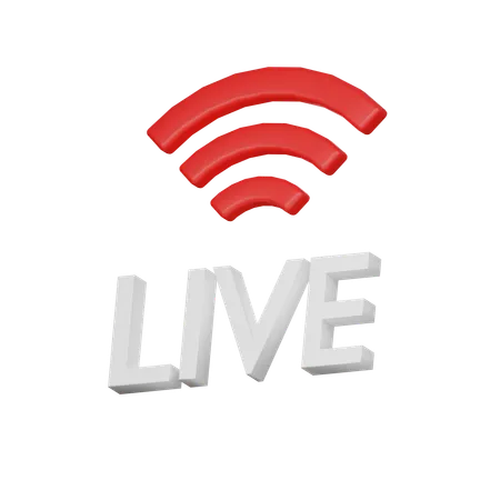 Live Streaming  3D Icon
