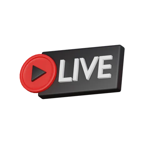 Live Streaming Logo 02 3 D Icon 3D Icon