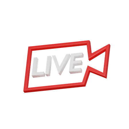 Live Streaming Logo 10 3 D Icon 3D Icon