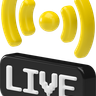 live streaming 3d illustration