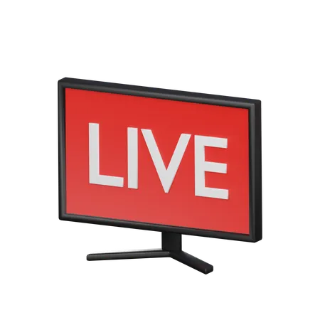 Live Streaming  3D Icon