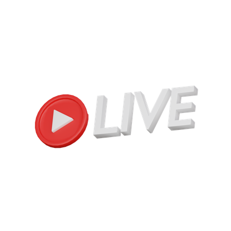 Live Streaming  3D Icon