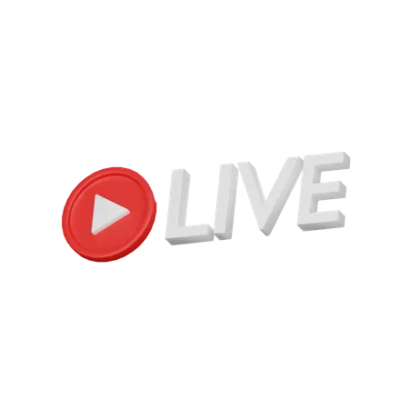 Live Streaming  3D Icon