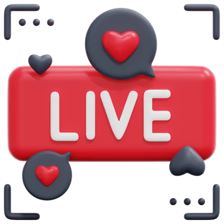 Live Streaming  3D Icon