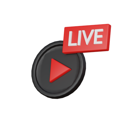 Live Streaming  3D Icon