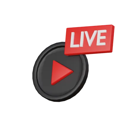 Live Streaming  3D Icon