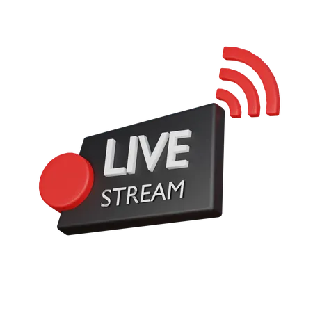 Live Streaming  3D Icon