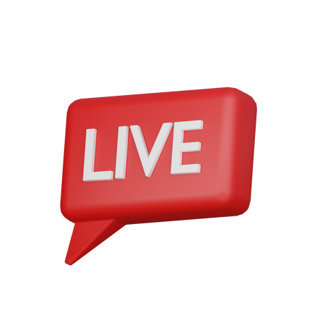 Live Streaming  3D Icon