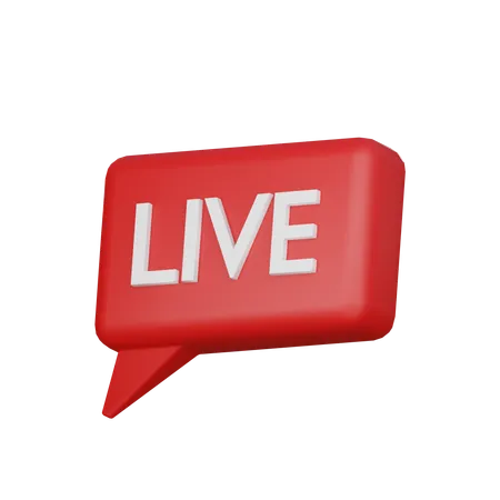 Live Streaming  3D Icon