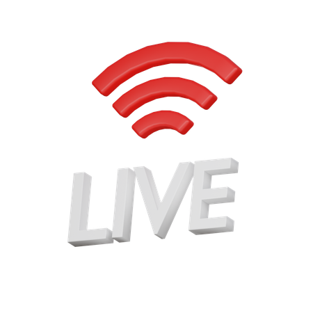 Live Streaming  3D Icon