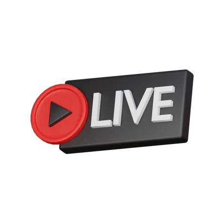 Live Streaming  3D Icon