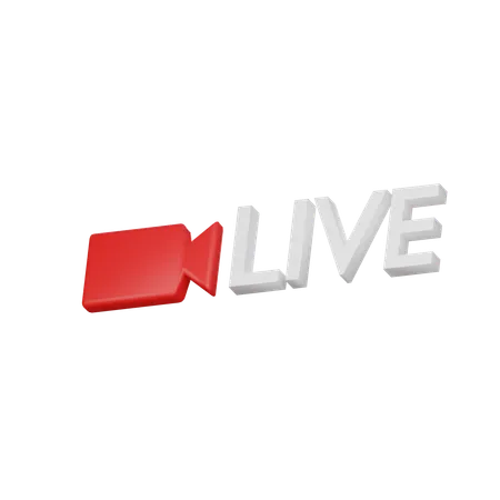 Live Streaming  3D Icon