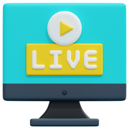 Live Streaming  3D Icon