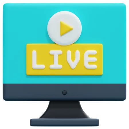 Live Streaming  3D Icon