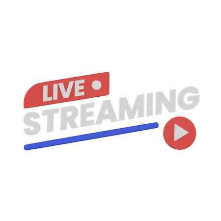 Live Streaming  3D Icon