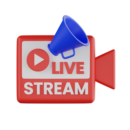 Live Streaming  3D Icon