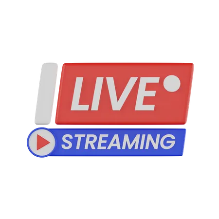 Live Streaming  3D Icon