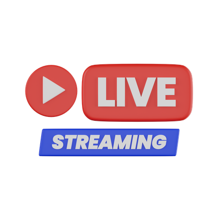 Live Streaming  3D Icon