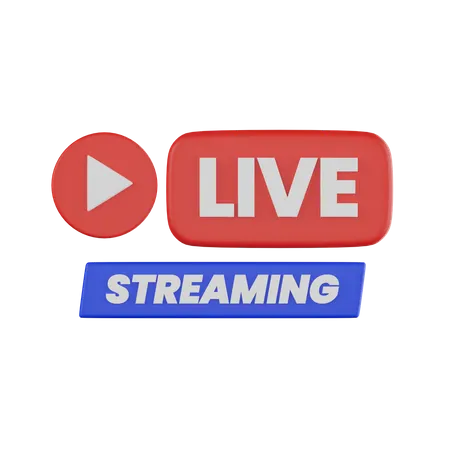 Live Streaming  3D Icon