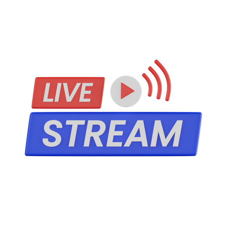 Live Streaming  3D Icon