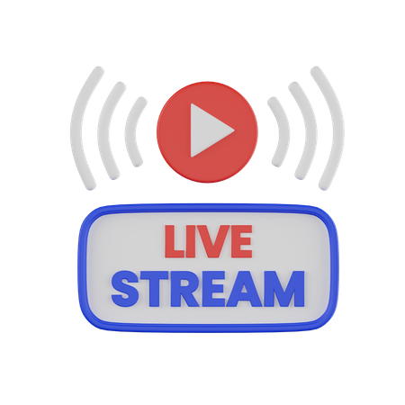 Live Streaming  3D Icon