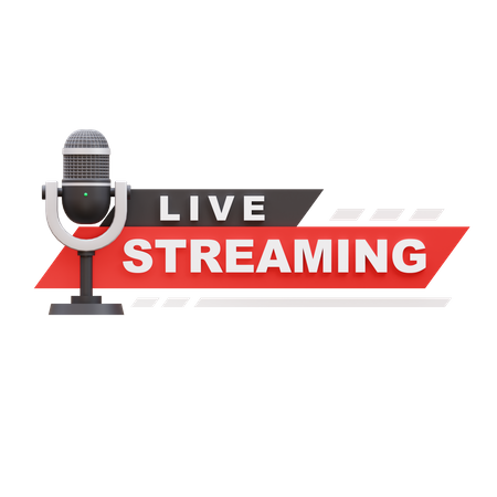 Live Streaming  3D Icon