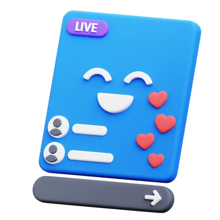 Live Streaming  3D Icon