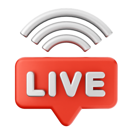 Live Streaming  3D Icon