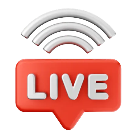 Live Streaming  3D Icon