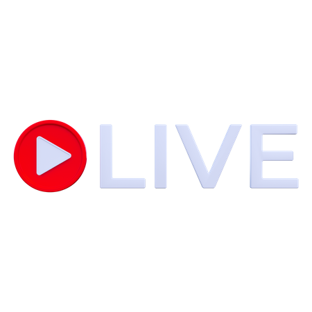 Live Streaming  3D Icon