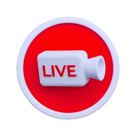 Live Streaming  3D Icon